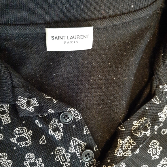 Saint Laurent robot print polo T-shirt - Picture 3 of 4